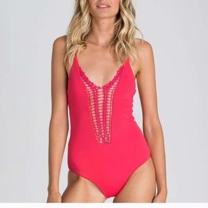 🌸💖💗✨ hot pink magenta cut out 1p swim